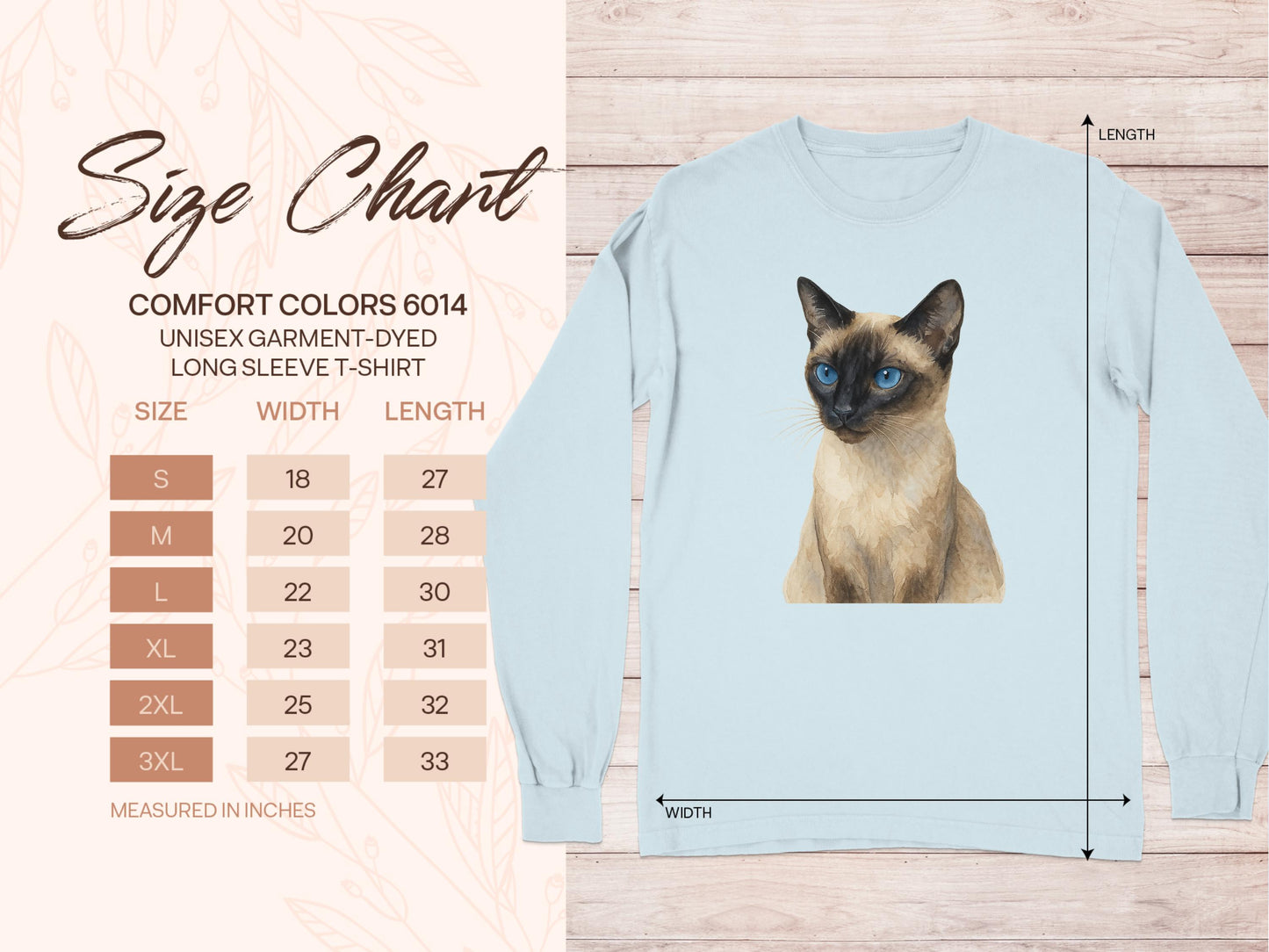 Siamese Cat Print Long Sleeve T-shirt product