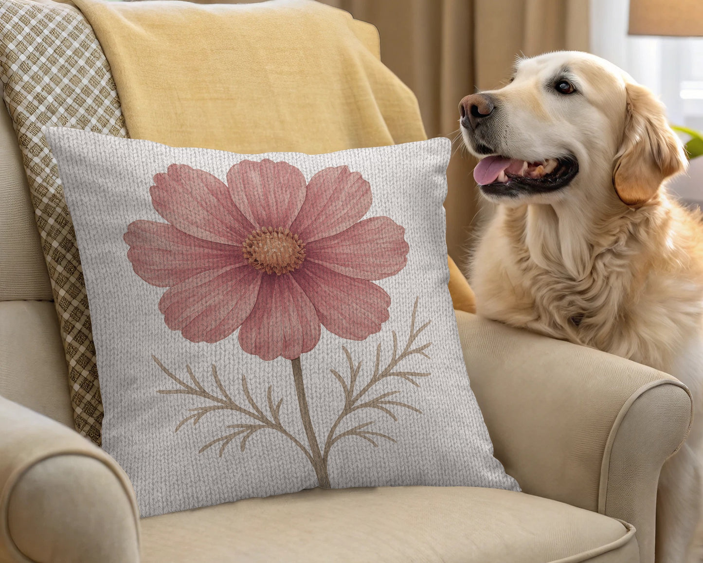 Floral Design Throw Pillow Home Décor Cushion product