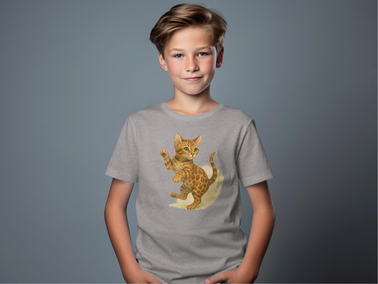 Playful Leopard Kitten Graphic T-Shirt product
