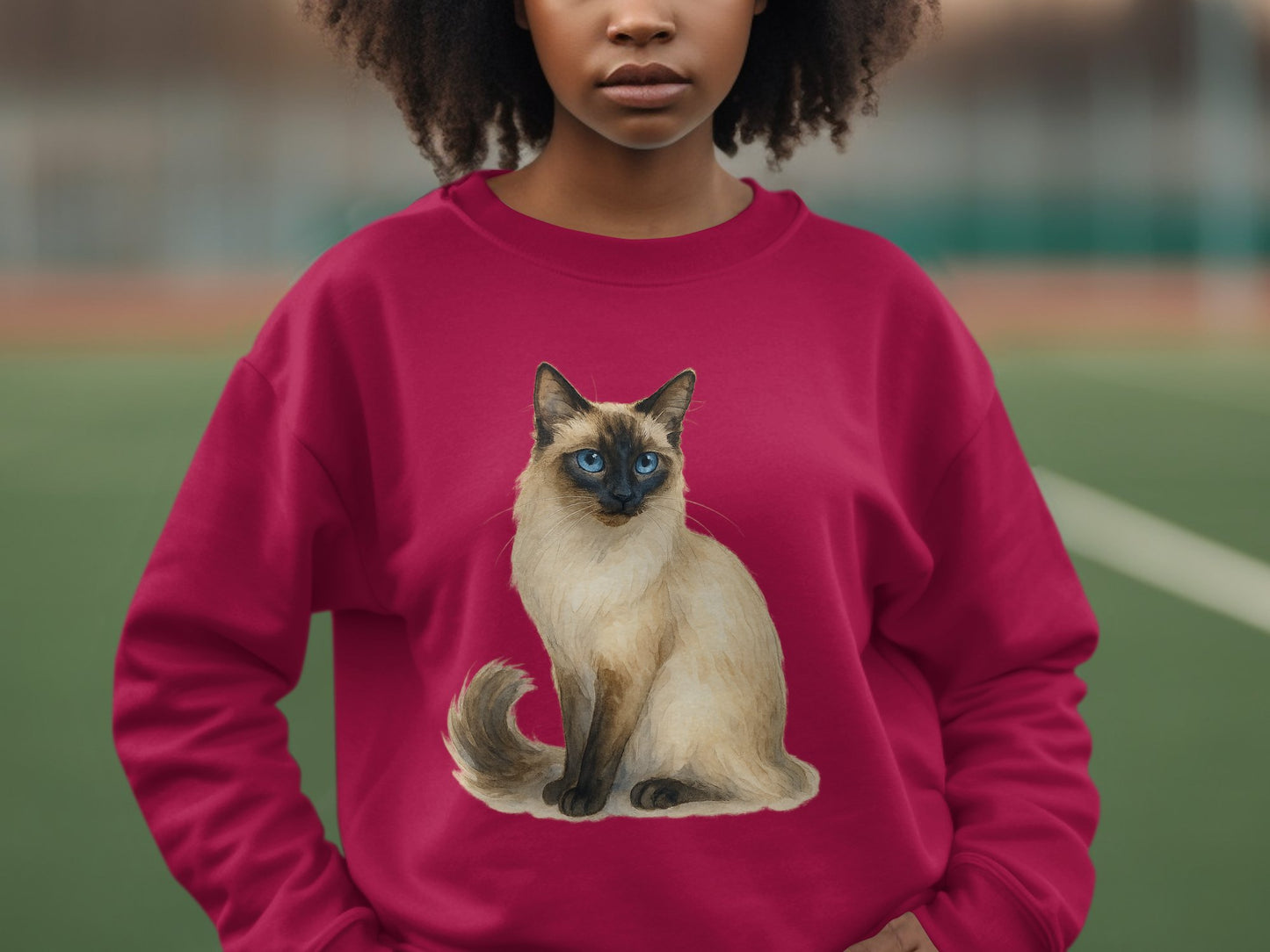 Cute Siamese Cat Graphic Design Sweatshirt product