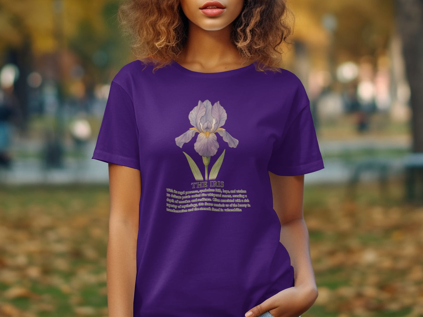 Elegant Purple Iris Graphic Art Tee Shirt product