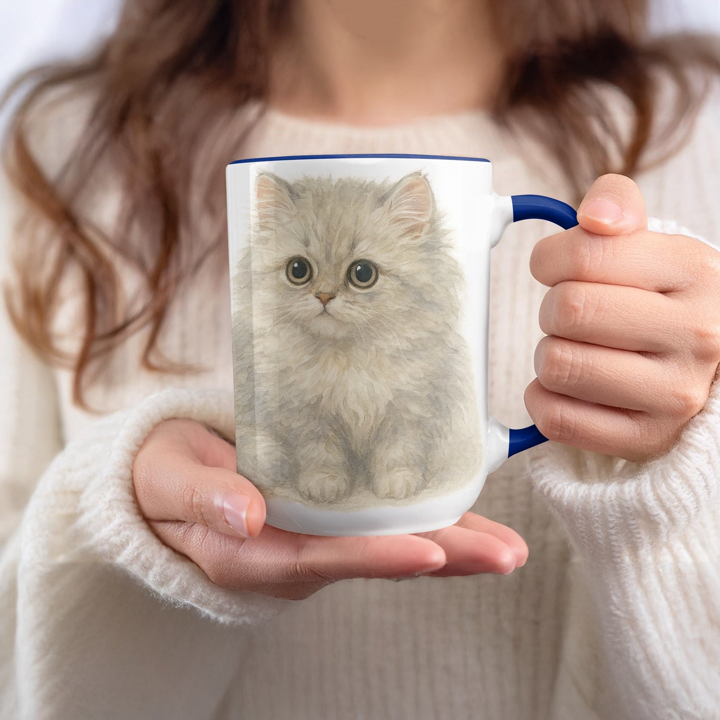 Adorable Fluffy Kitten Coffee Mug Gift product