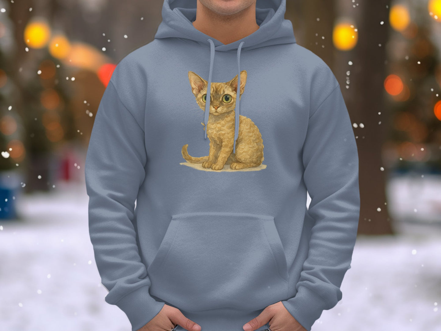 Cute Cat Print Hooded Sweatshirt Warm Winter Hoodie product