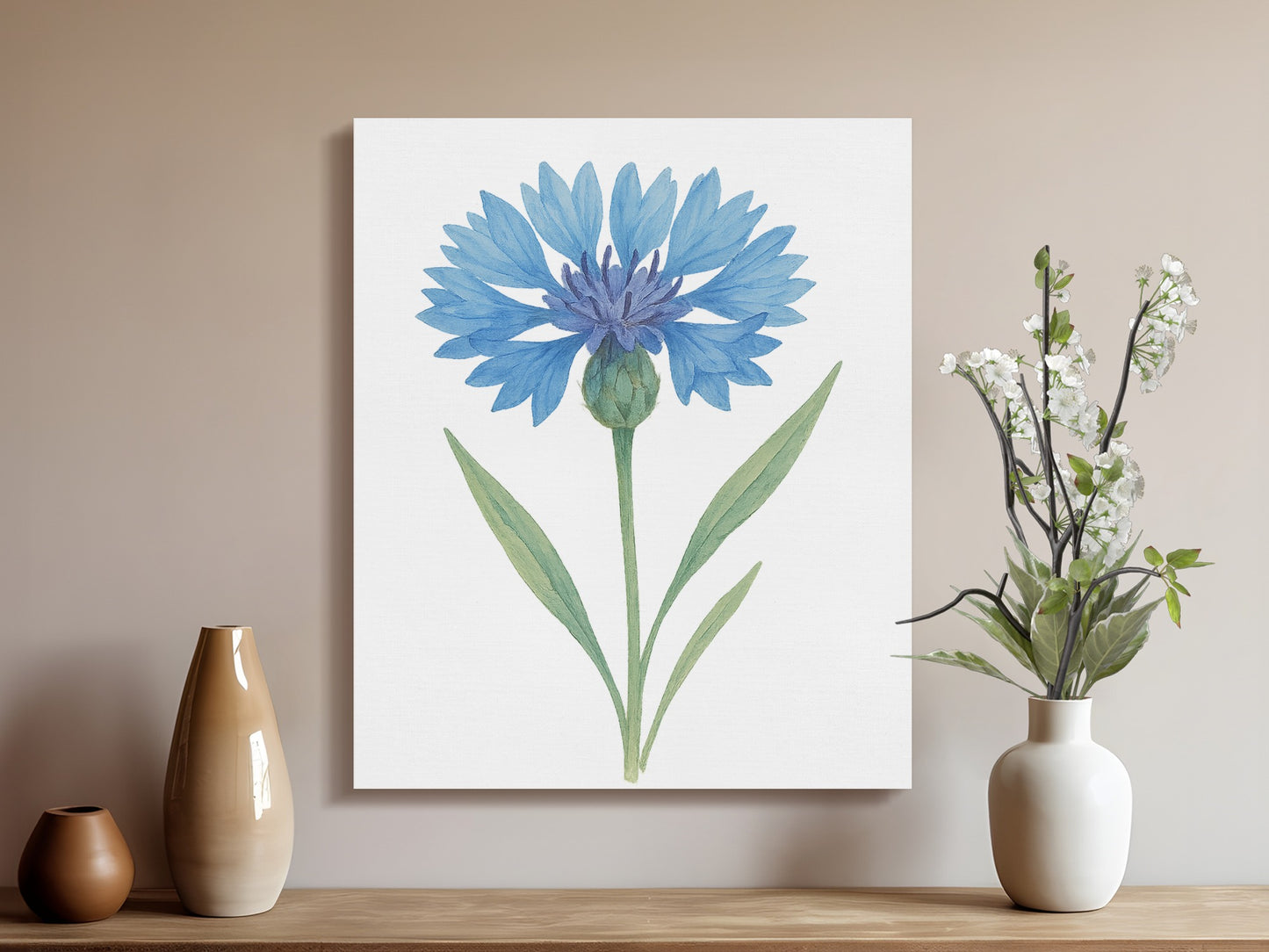 Beautiful Blue Flower Art Print for Home Decor product type