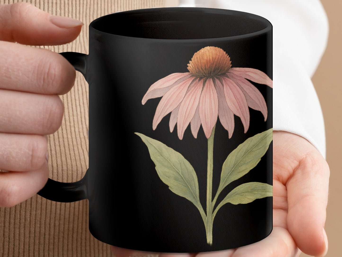 Beautiful Pink Flower Design Coffee Mug product