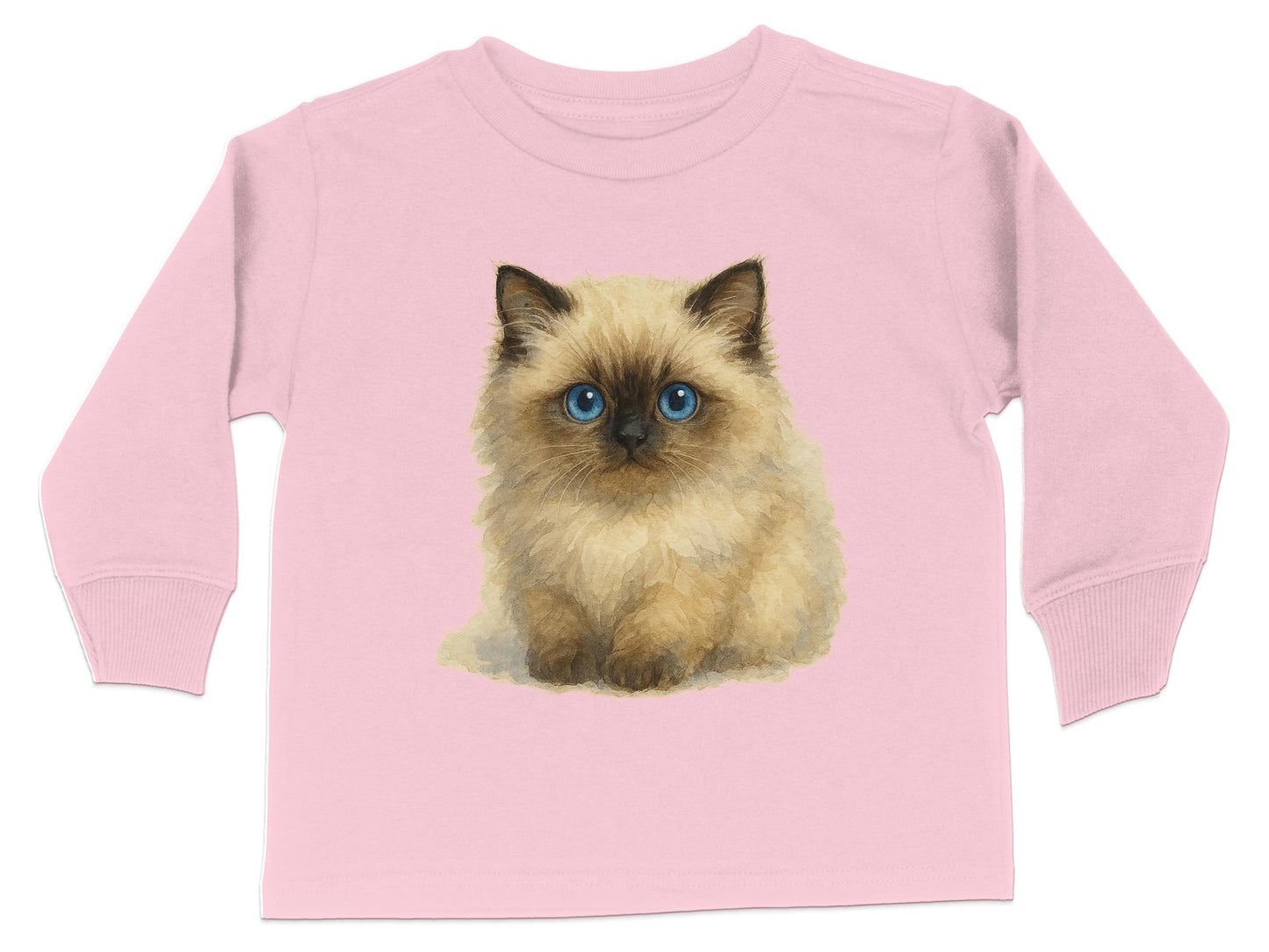 Adorable Kitten Pink Long Sleeve Toddler Shirt product type