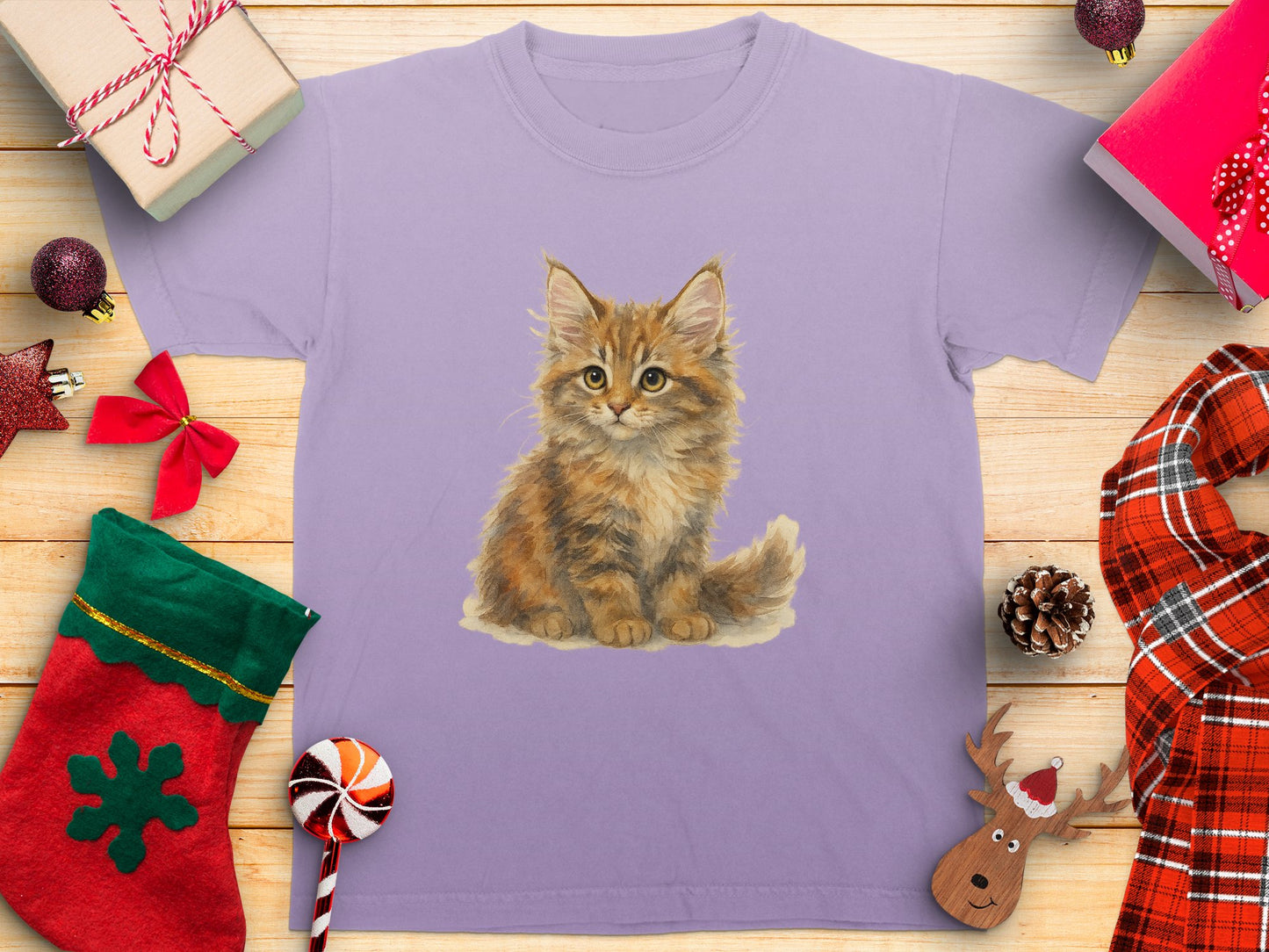Cute Kitten Print Unique Graphic T-Shirt Product
