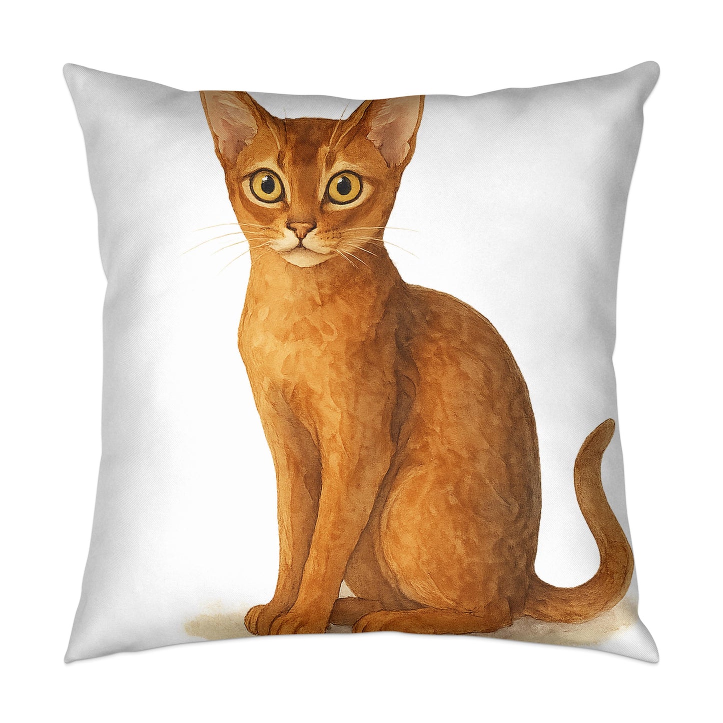 Realistic Cat Illustration Throw Pillow Unique product