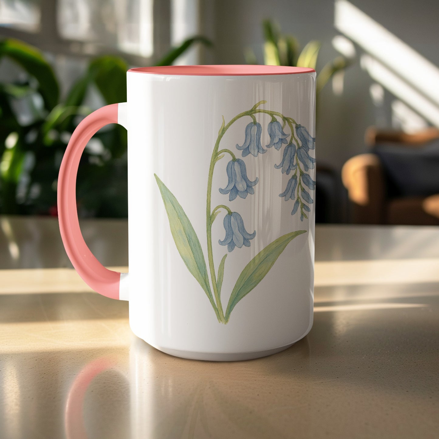 Beautiful Floral Design White and Pink Mug product
