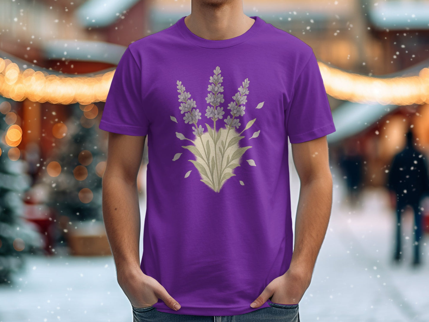 Lavender Blossom Design Purple T-shirt product
