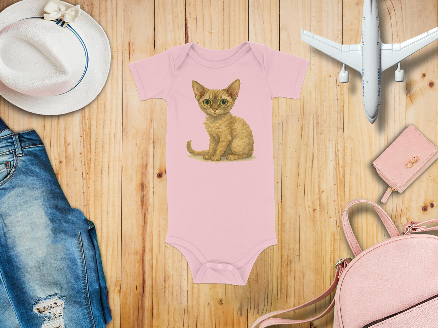 Adorable Kitten Graphic on Pink Baby Onesie product type