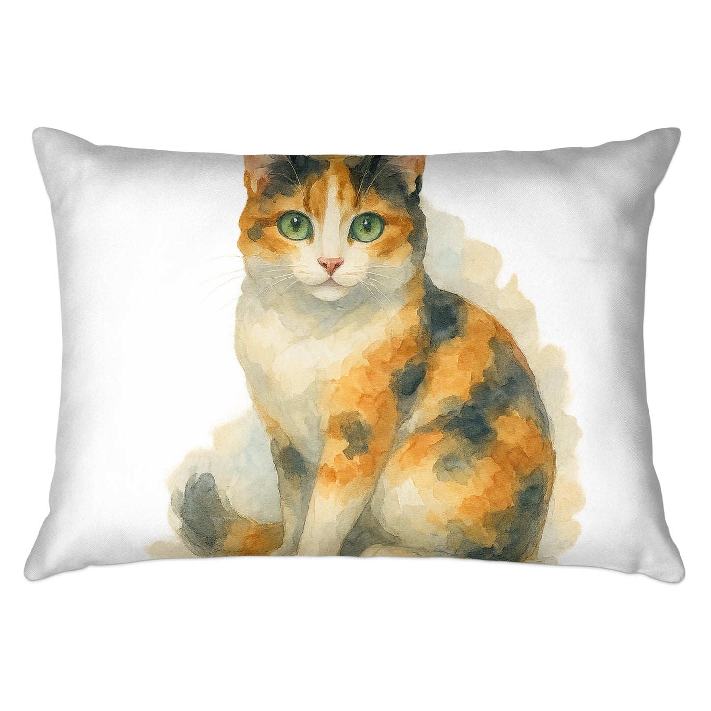 Watercolor Cat Design Rectangular Pillow product