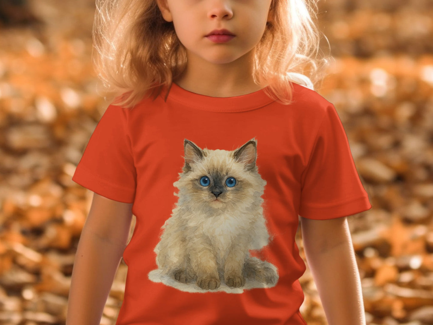 Cute Fluffy Kitten Graphic Print T-shirt product type