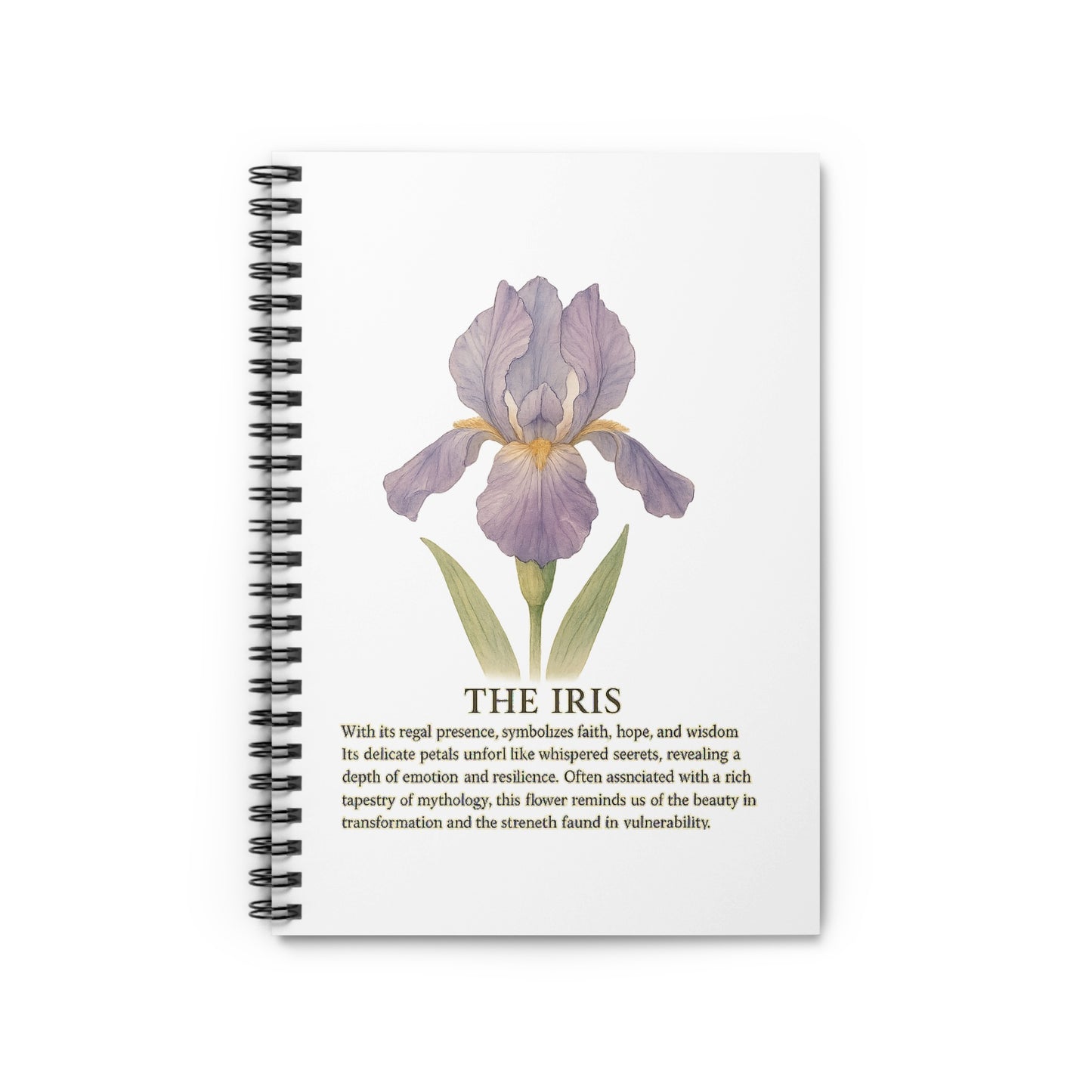 Floral Iris Design on Spiral Bound Notebook product type
