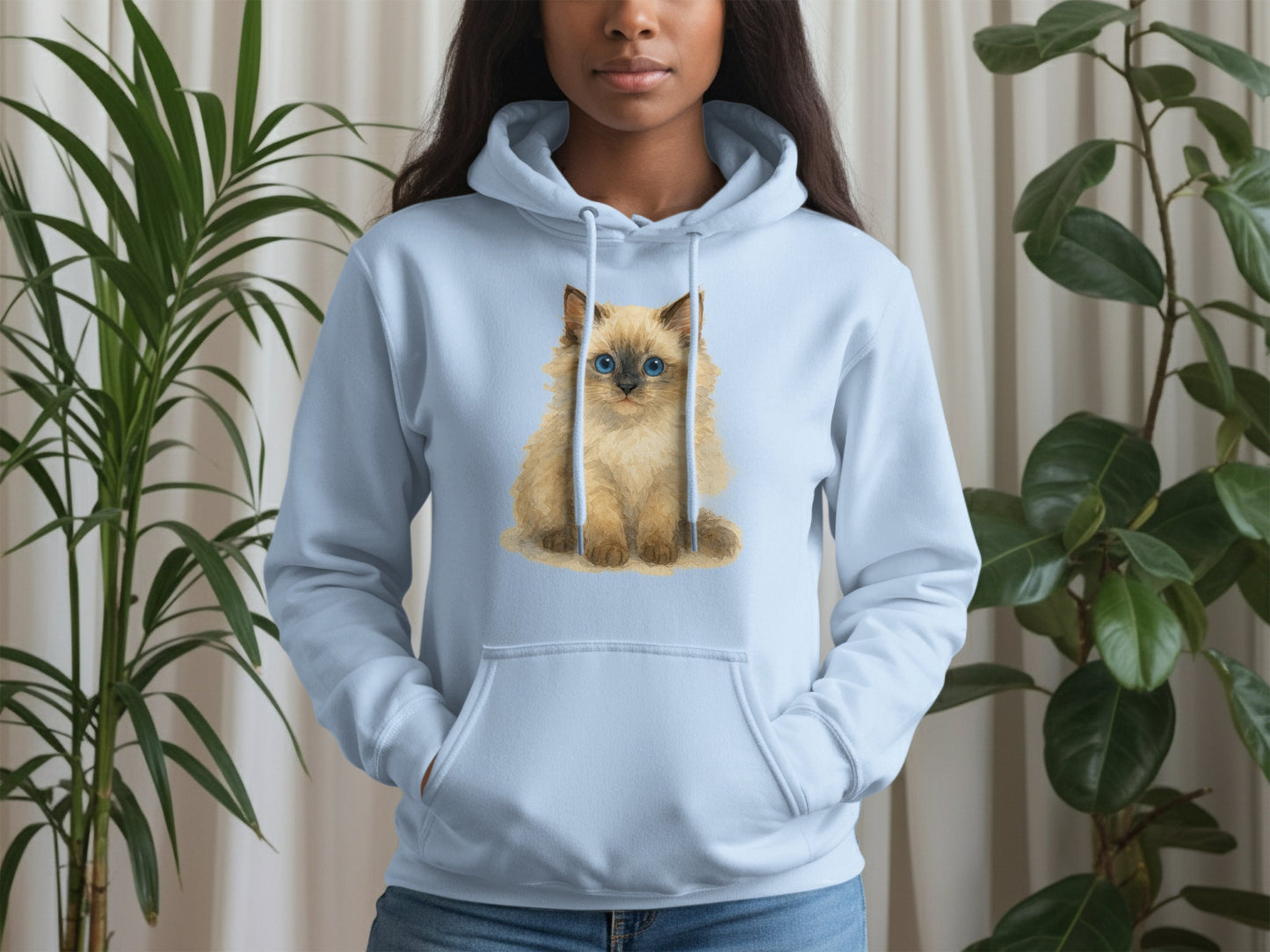 Adorable Fluffy Kitten Print Unisex Hoodie product