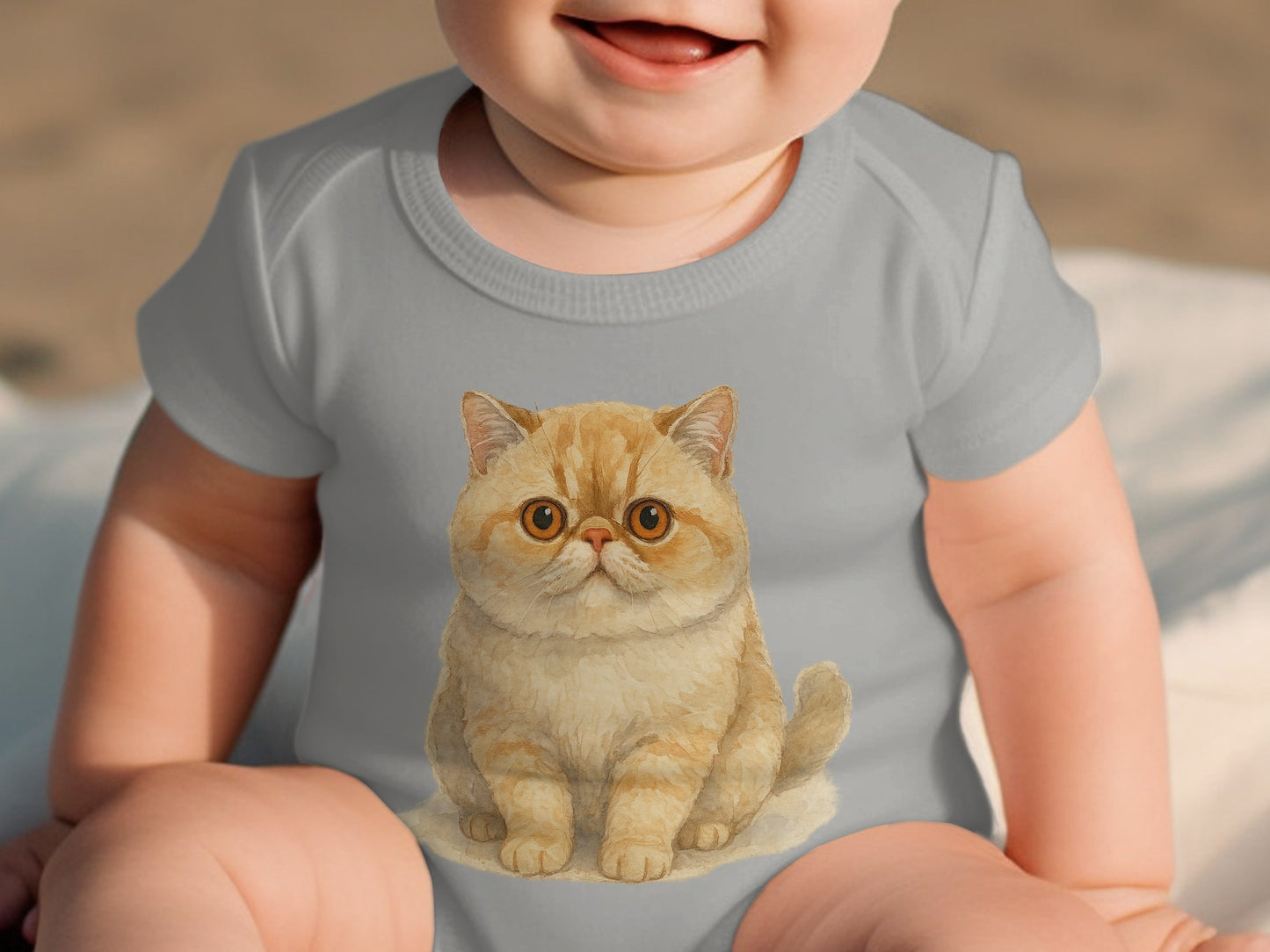 Cute Kitten Graphic Baby Onesie Adorable Clothing Product