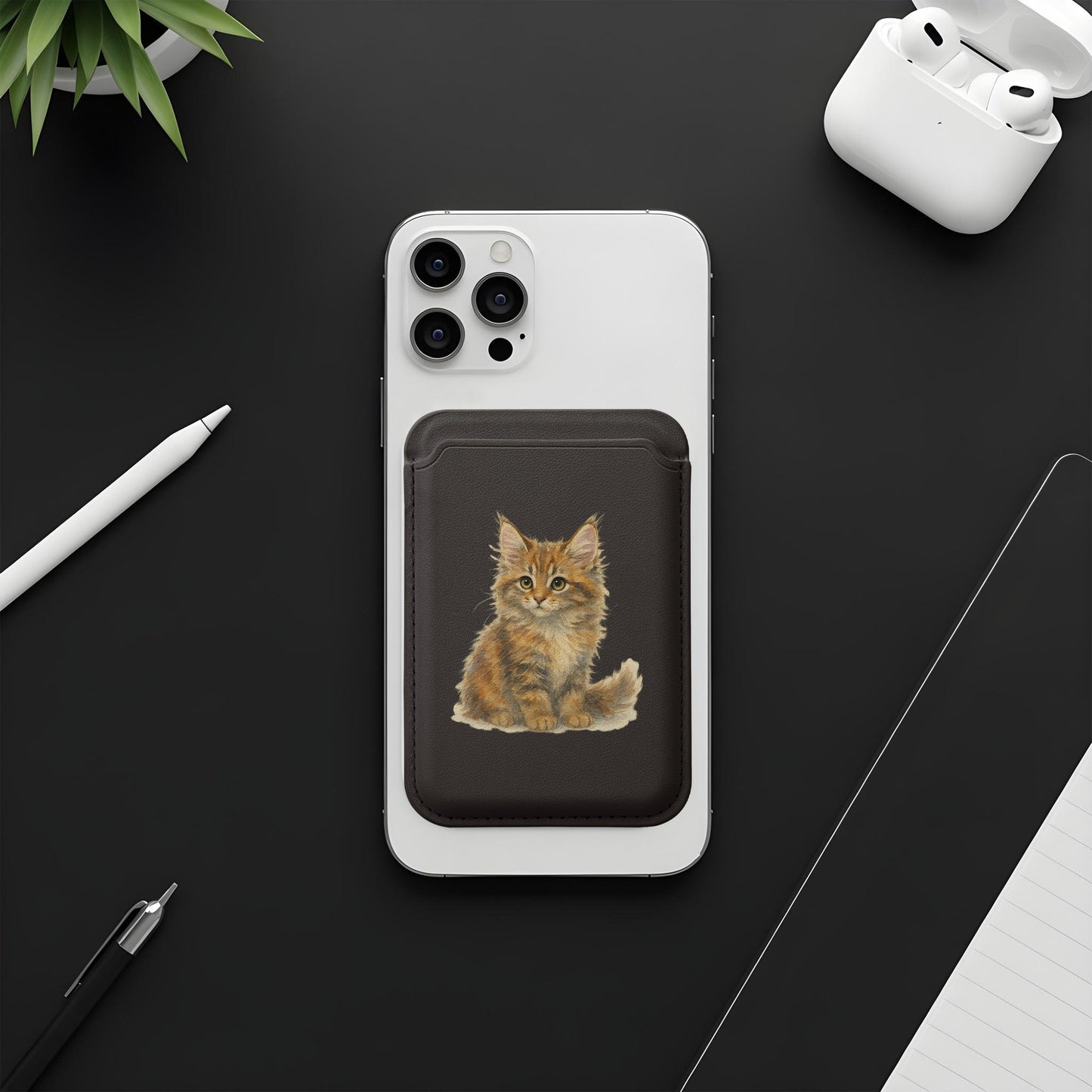 Phone Wallet with Cute Kitten Print Phone product