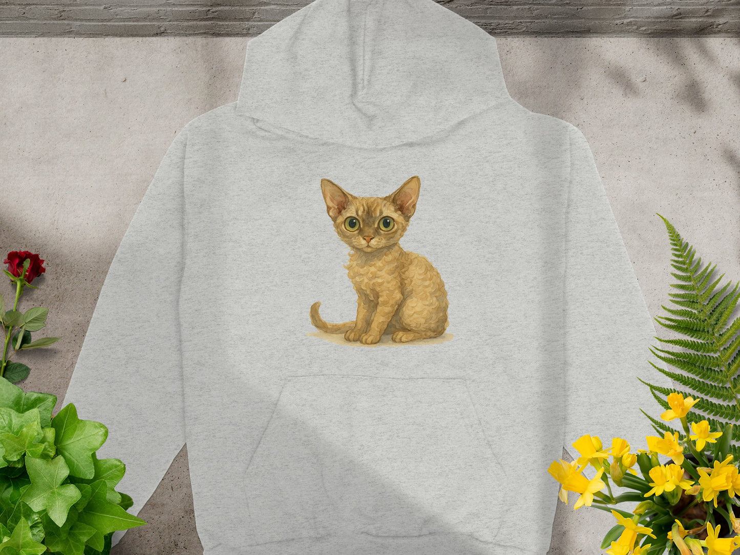 Cute Cat Print Hoodie Adorable Cat Lover Product Hoodie