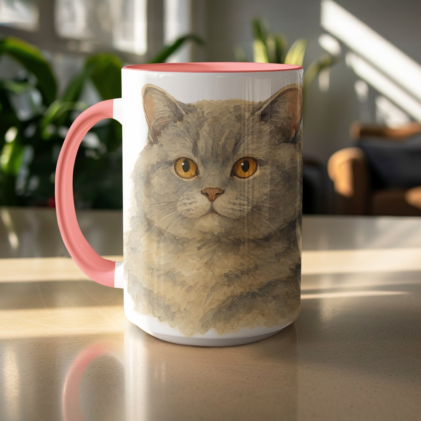 Realistic Cute Cat Illustration Coffee Mug product