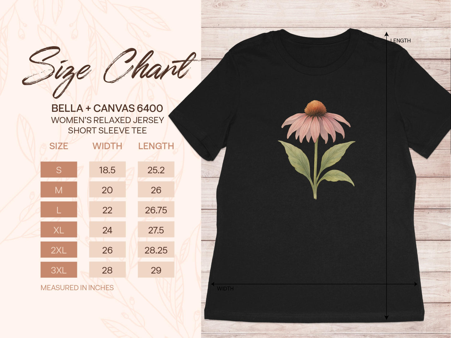 Women's Black Tee With Pink Flower Print product type