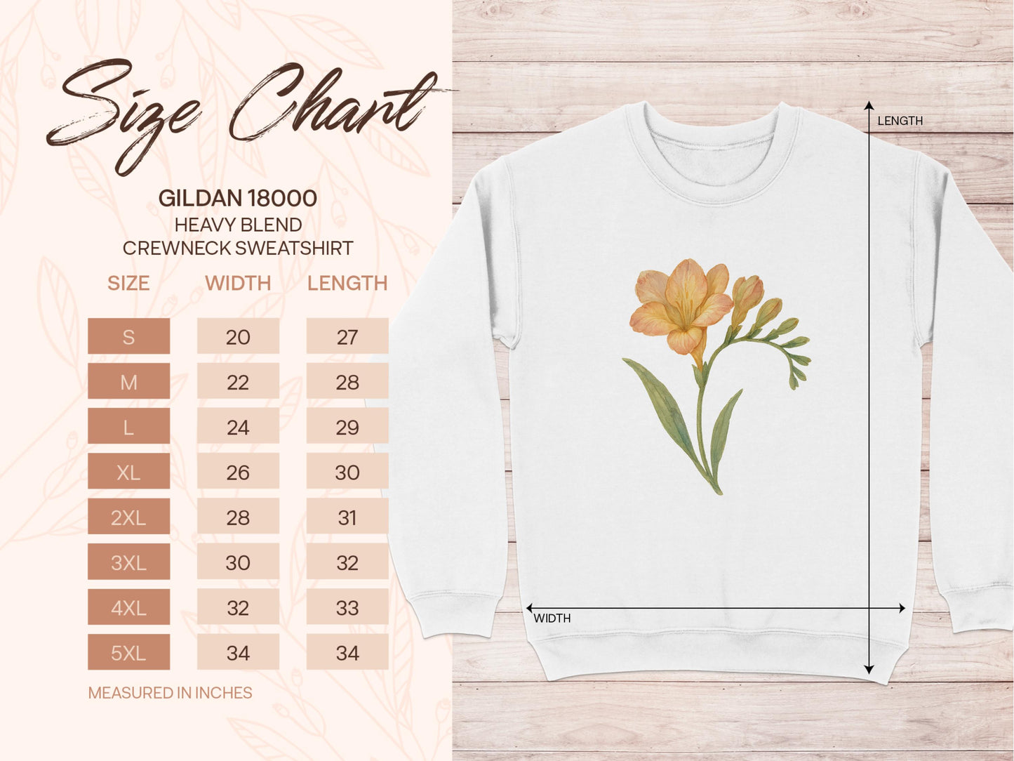 Floral Design Crewneck Sweatshirt product type