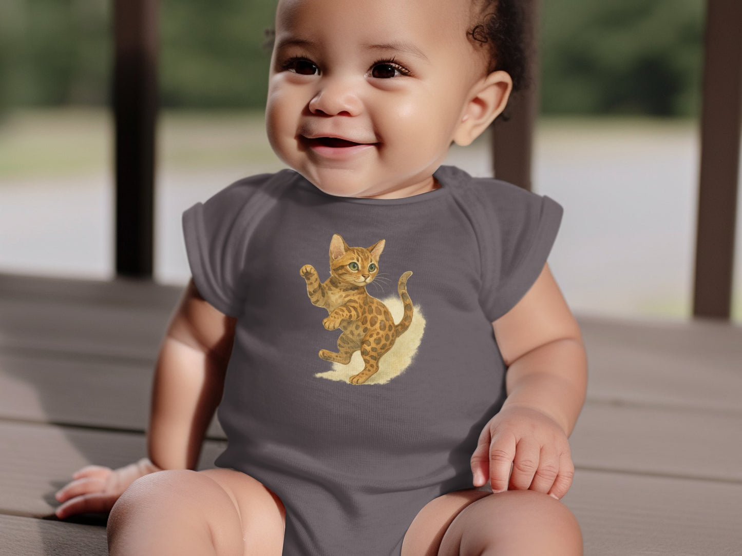 Cute Baby Outfit with Playful Kitten Design product type