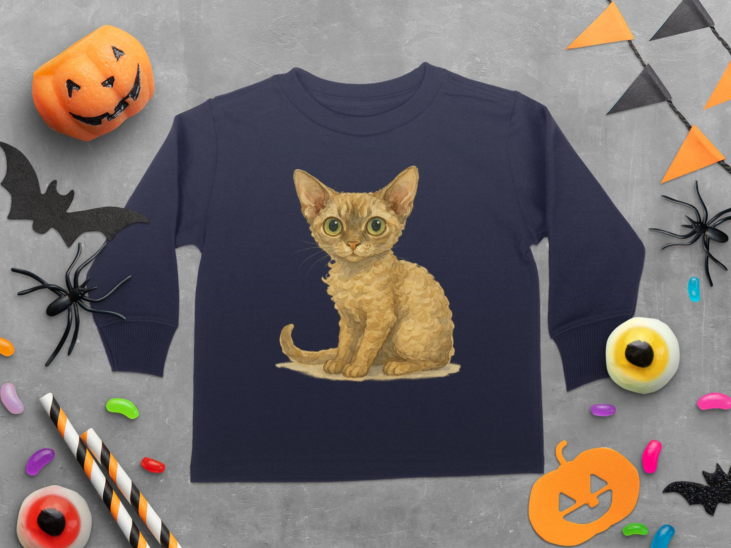 Halloween Themed Long Sleeve Cat Shirt product