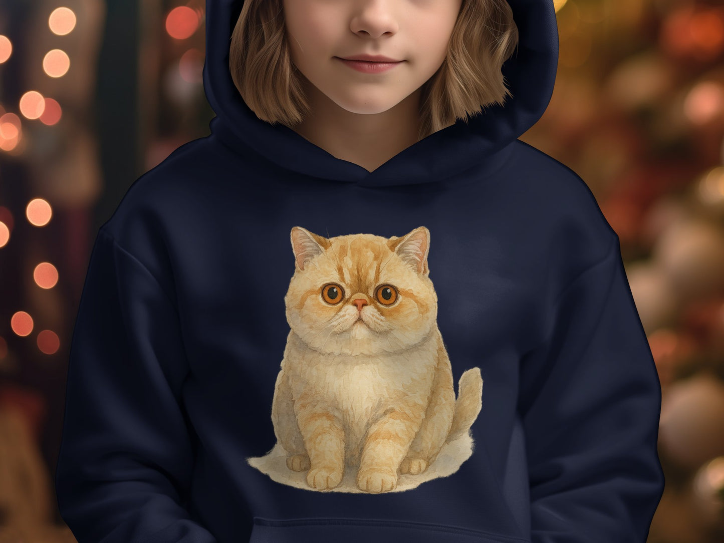 Cute Cat Printed Hoodie for Casual Wear product