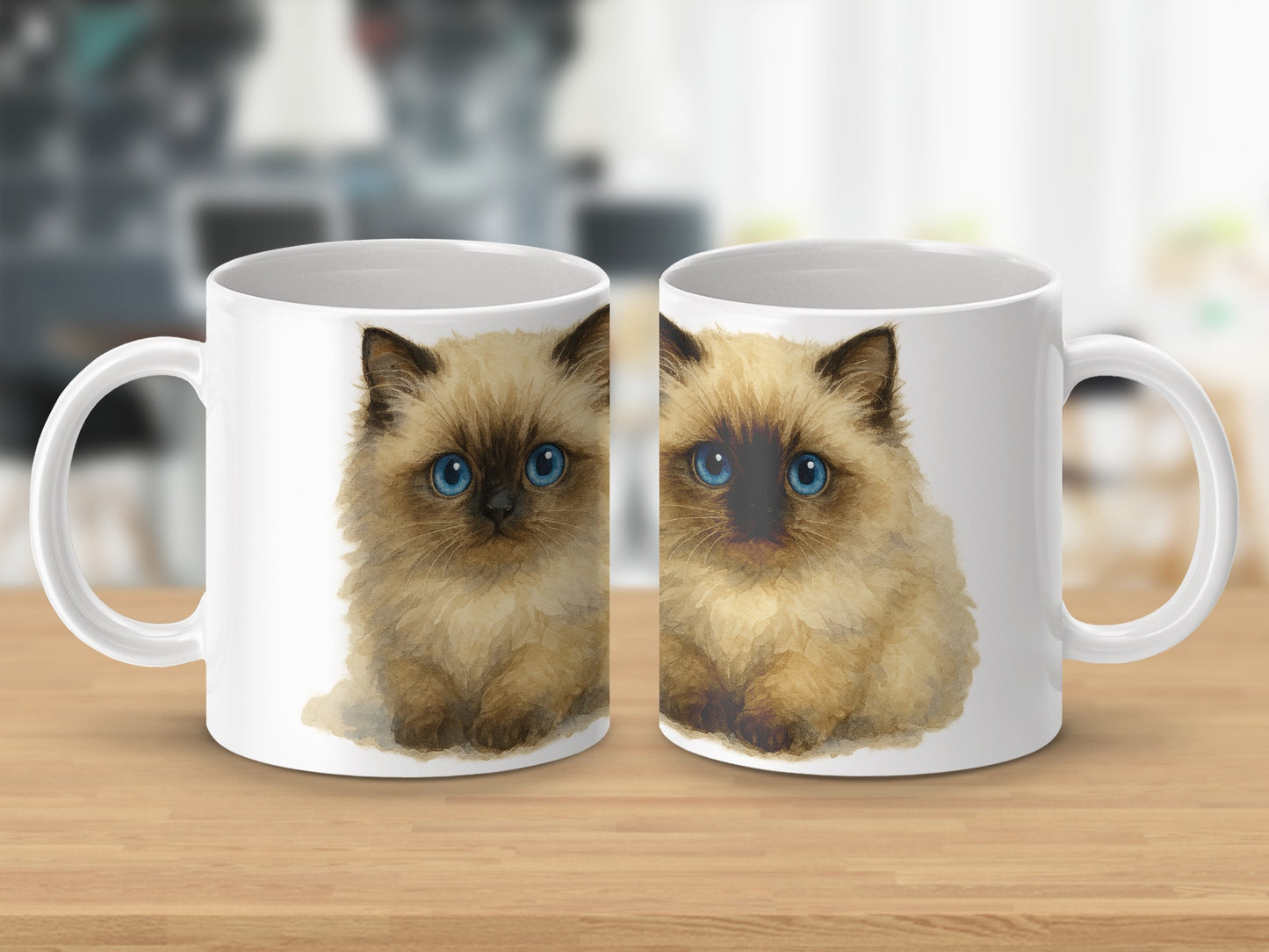 Cute Fluffy Kitten Printed Design Coffee Mug product