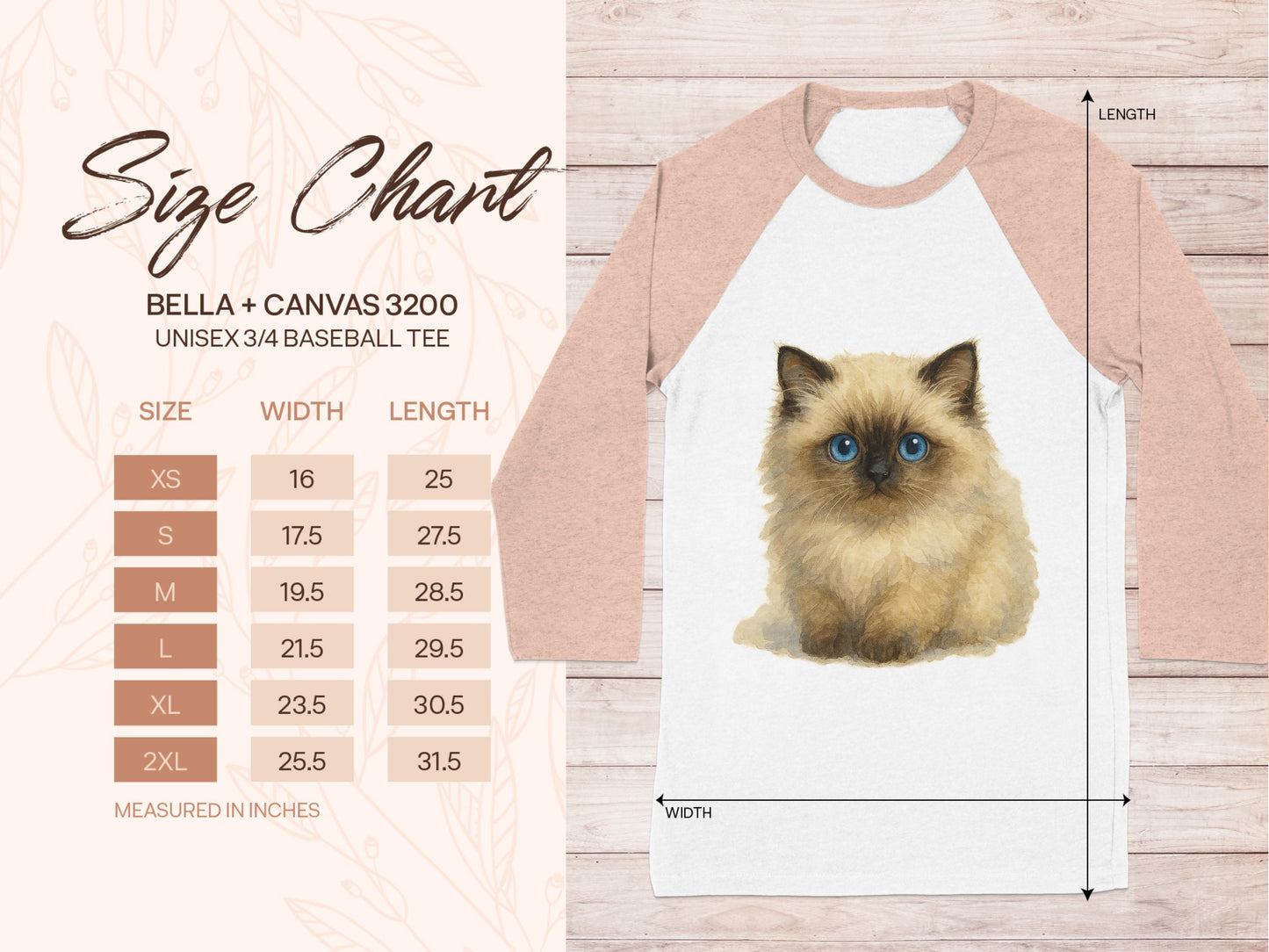 Adorable Fluffy Kitten Unisex 3/4 Baseball Tee product type