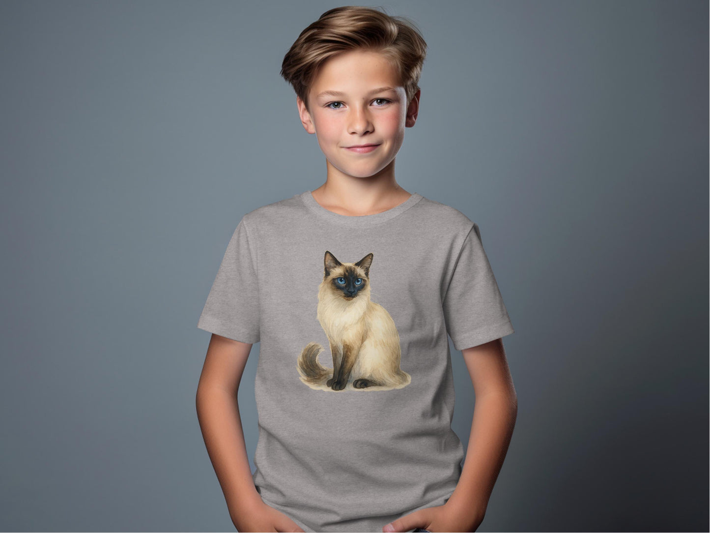 Adorable Cat Print Kids T-Shirt Comfortable Everyday product type