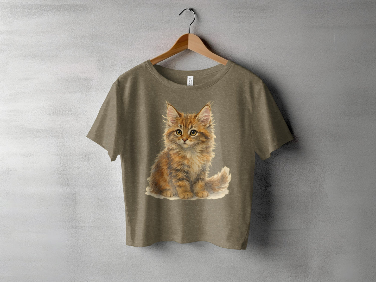 Cute Kitten Illustration on Casual Graphic T-shirt product type