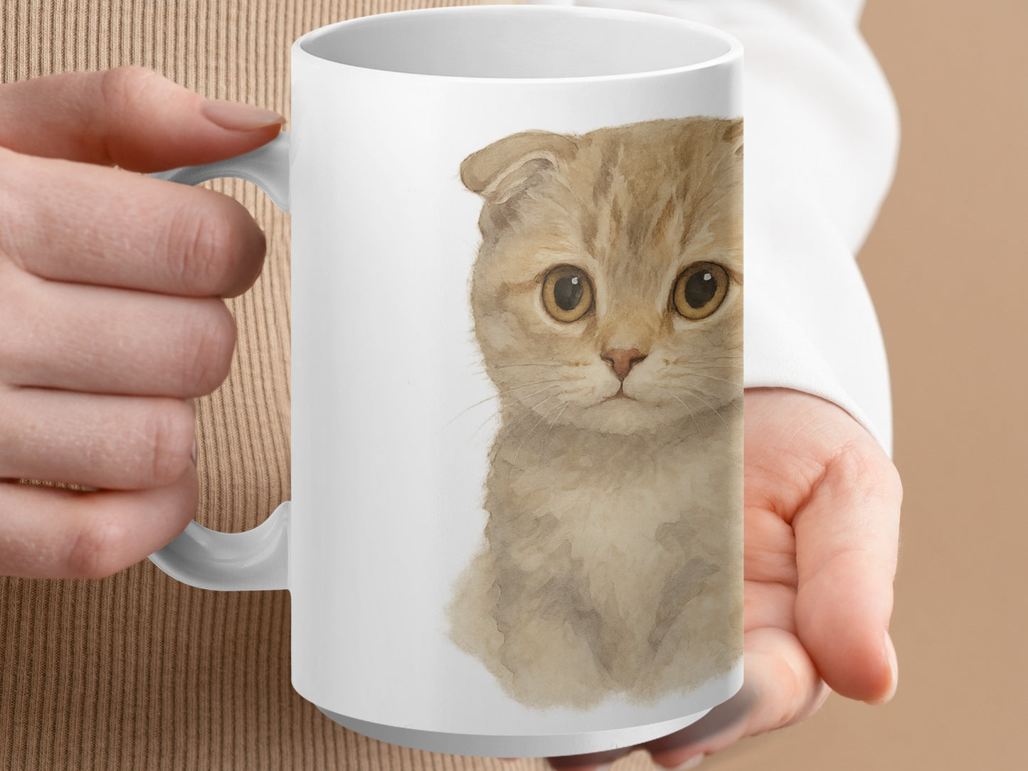 Adorable Cat Print Mug for Animal Lovers Product