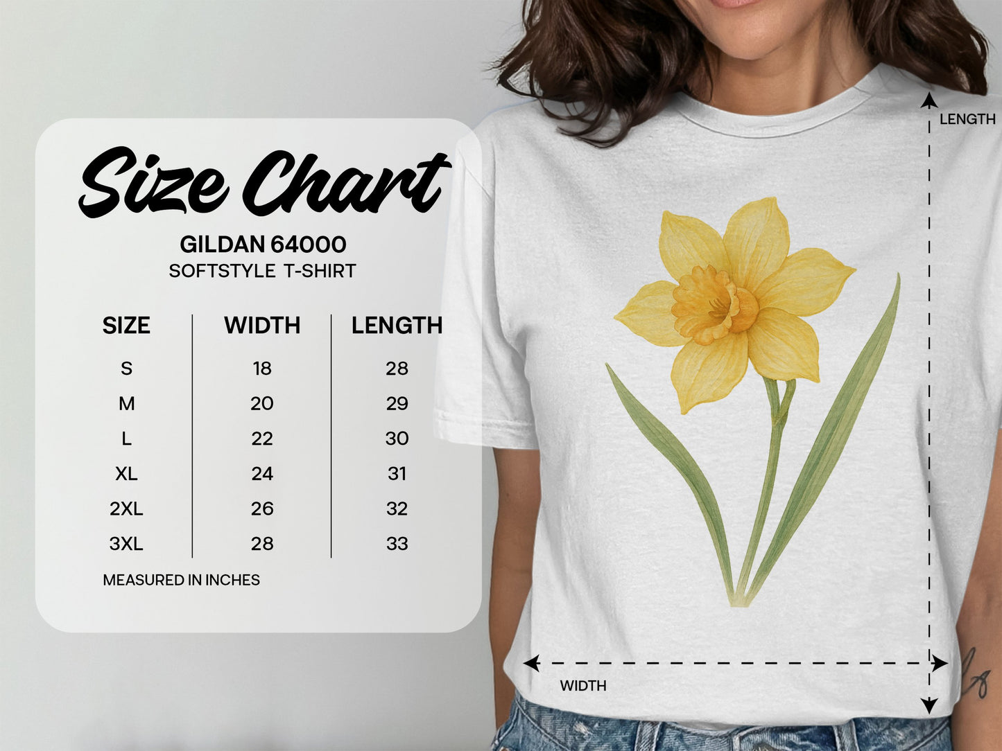 Yellow Daffodil Graphic Tee Softstyle T-shirt product type