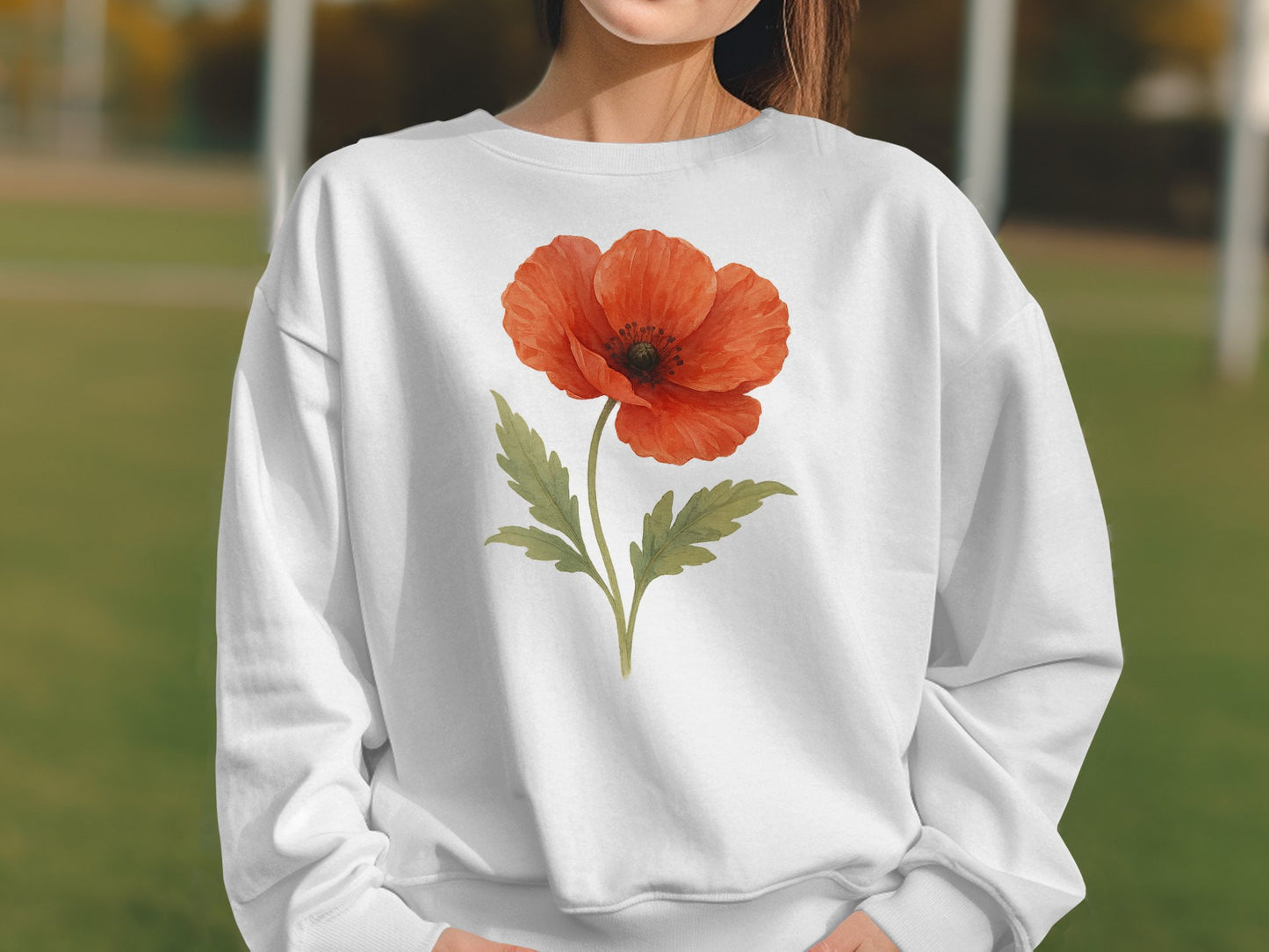 Poppy Flower Design on Casual Wear Comfortable product type