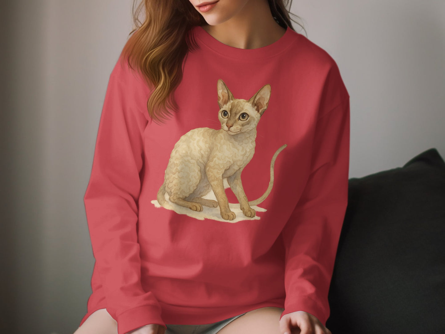 Vintage Style Cat Illustration Sweatshirt product