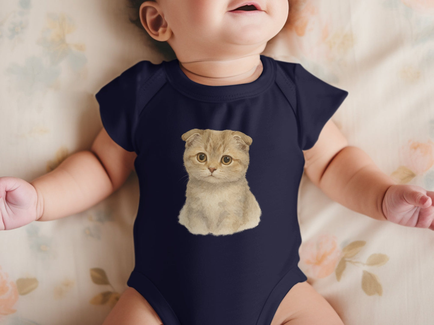 Cute Kitten Print Infant Bodysuit Adorable Baby Product