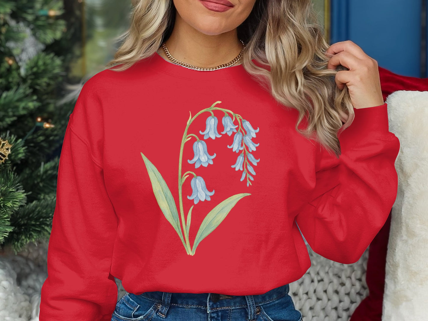 Bluebell Flower Graphic Long Sleeve Shirt product type