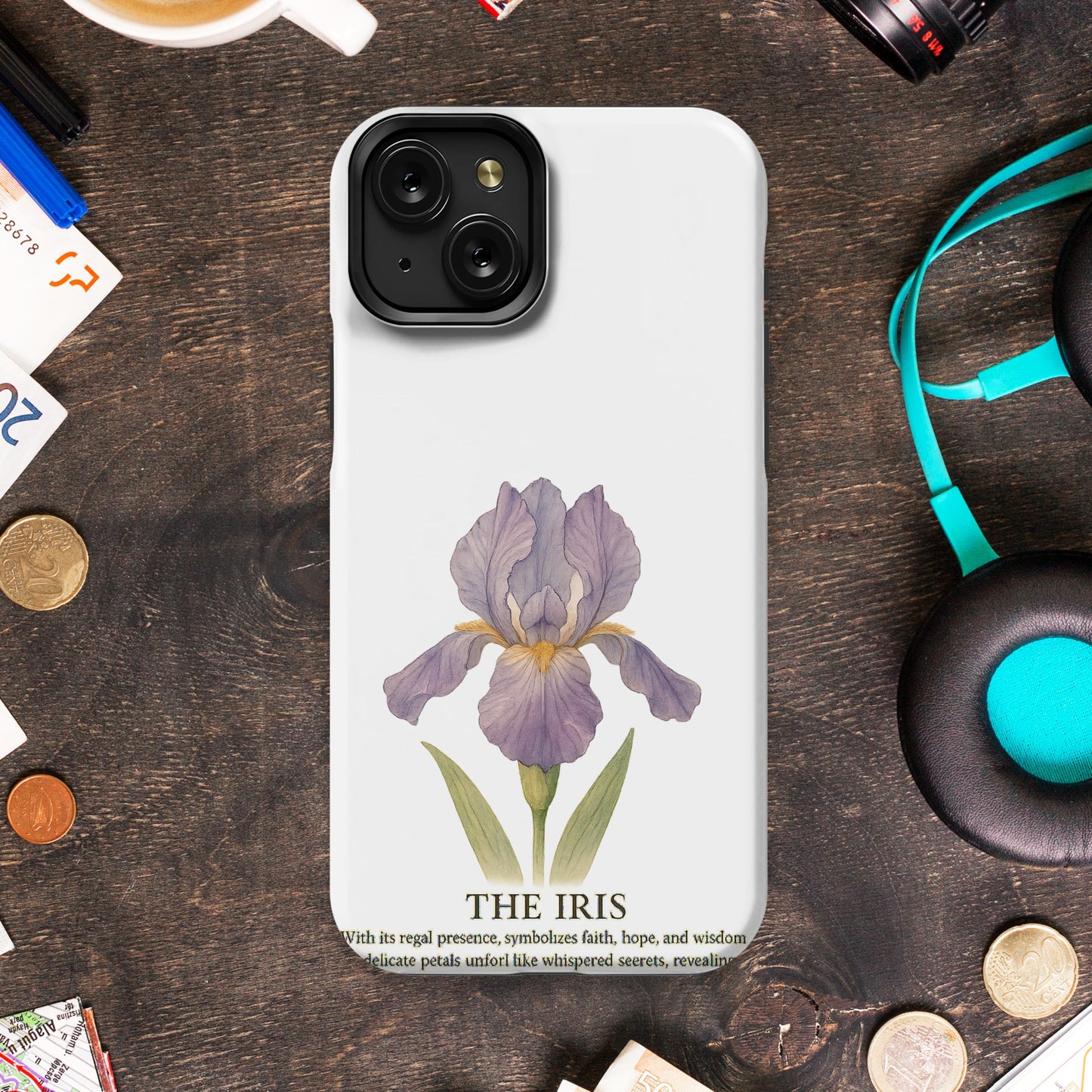 Elegant Iris Design Protective Phone Case product
