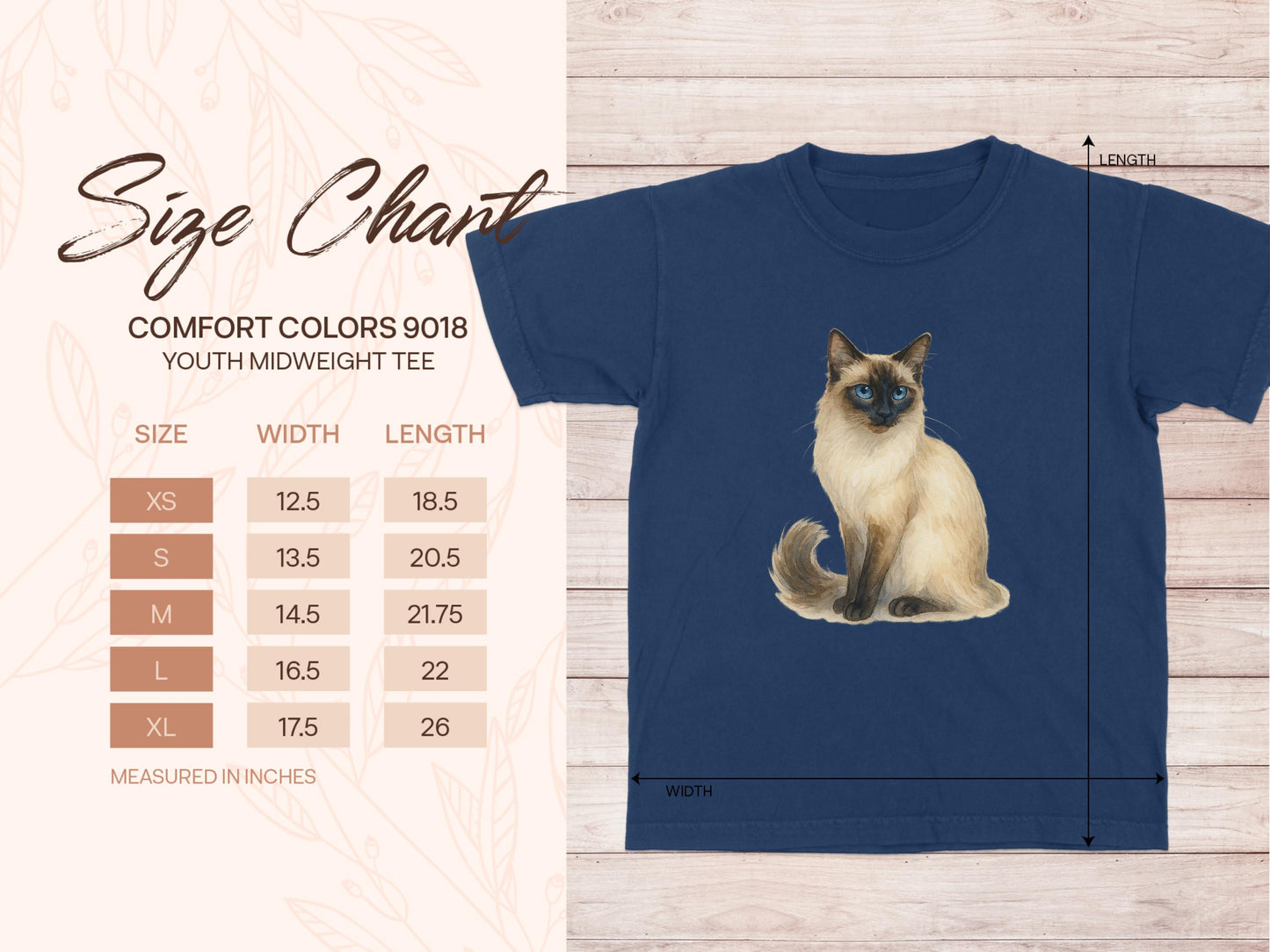 Charming Feline Print Youth Midweight Tee product type