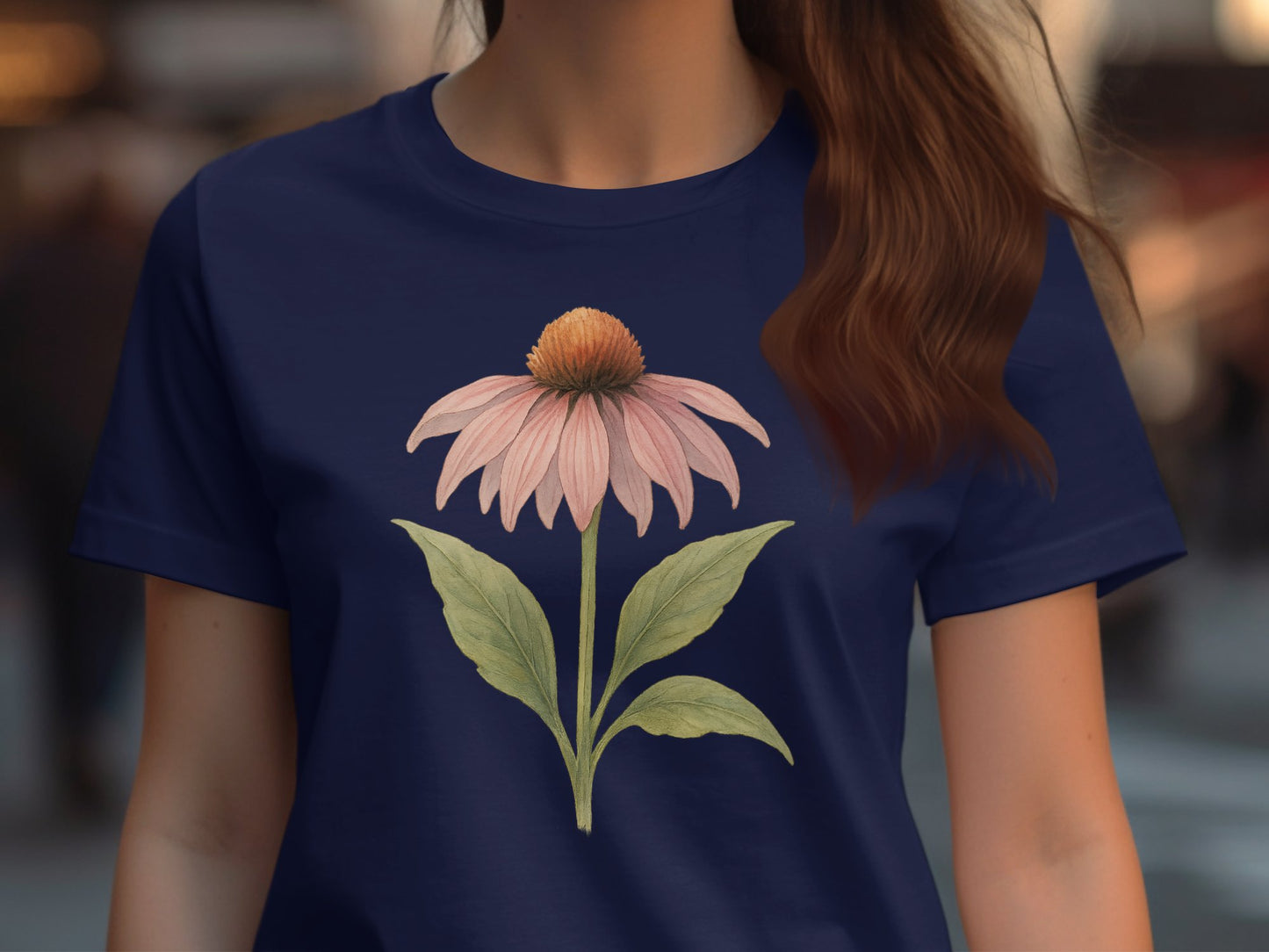 Floral Design Graphic Tee for a Unique Style Product