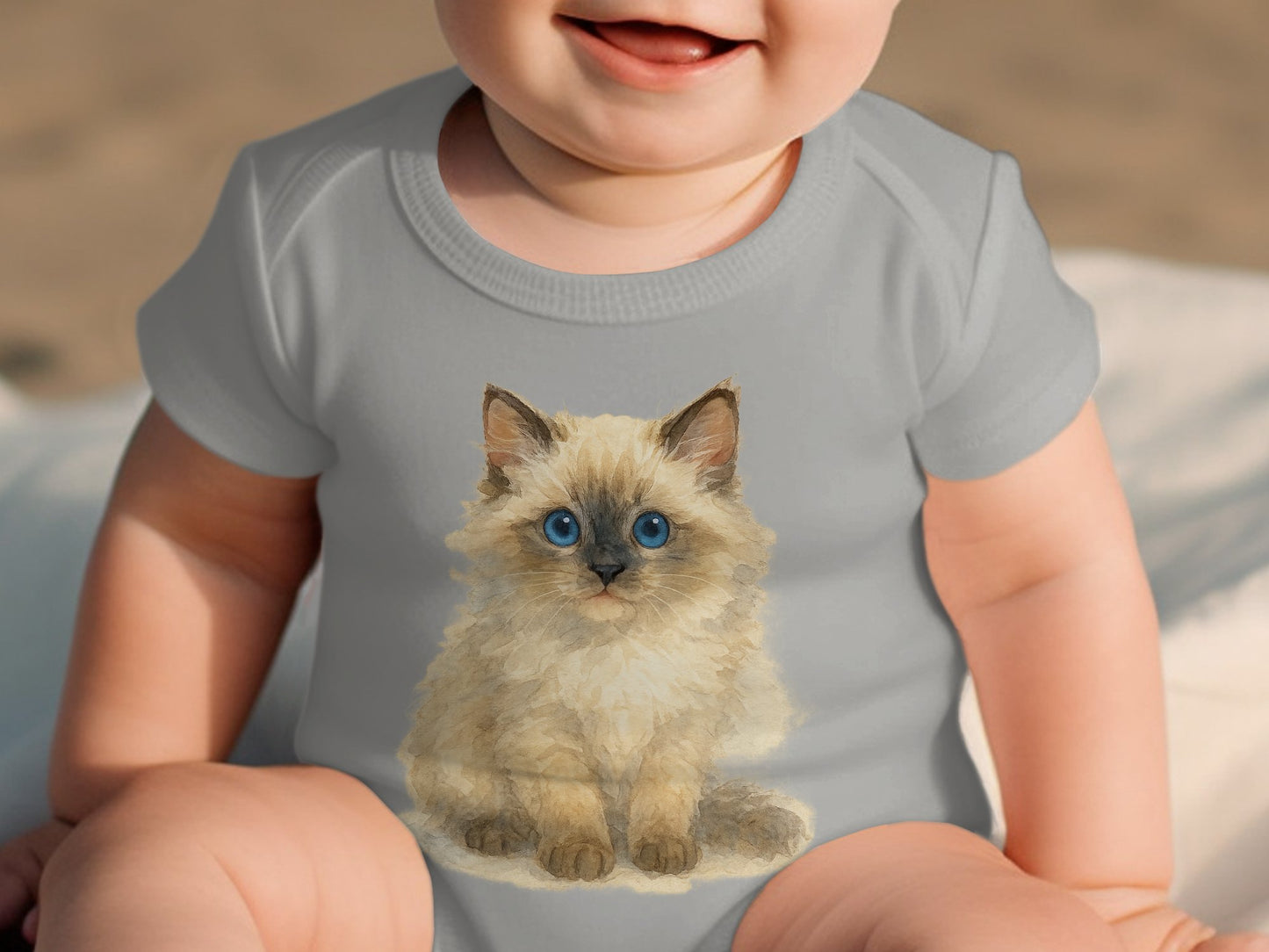 Adorable Kitten Graphic Design Baby Bodysuit product