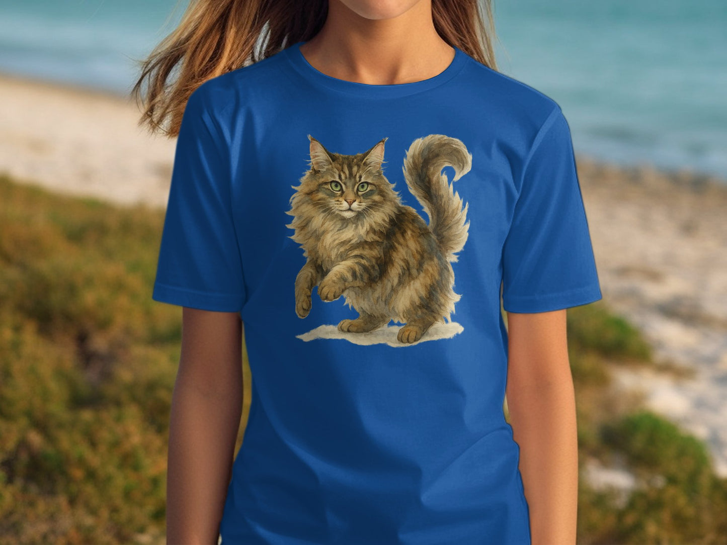 Cute Fluffy Cat Artwork Graphic T-Shirt product