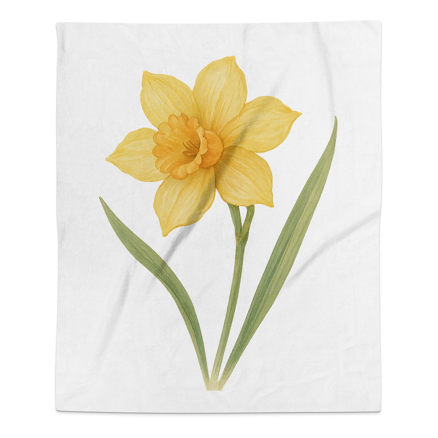 Beautiful Botanical Yellow Flower Art Blanket product