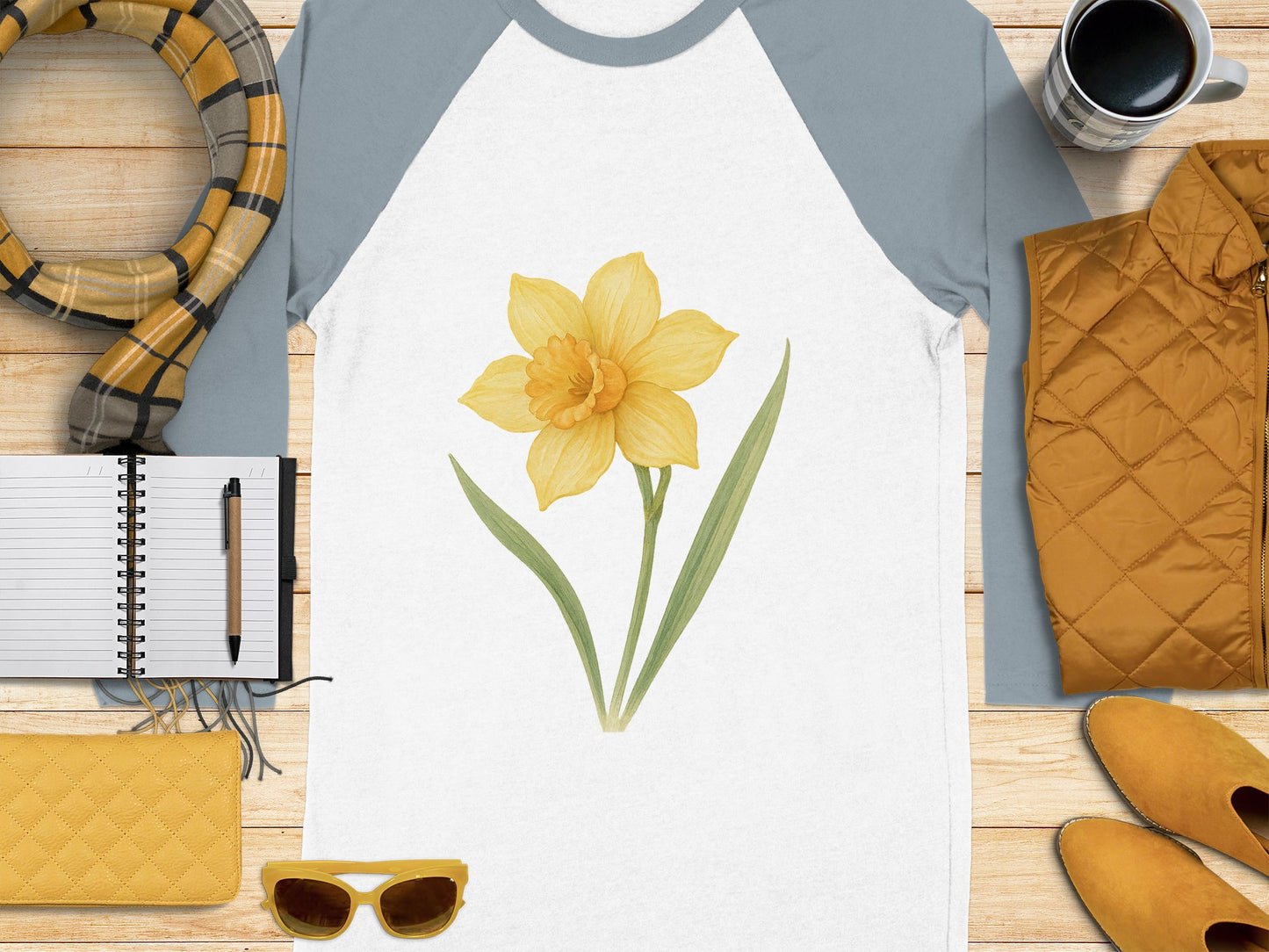 Daffodil Flower Design on Graphic Tee product type