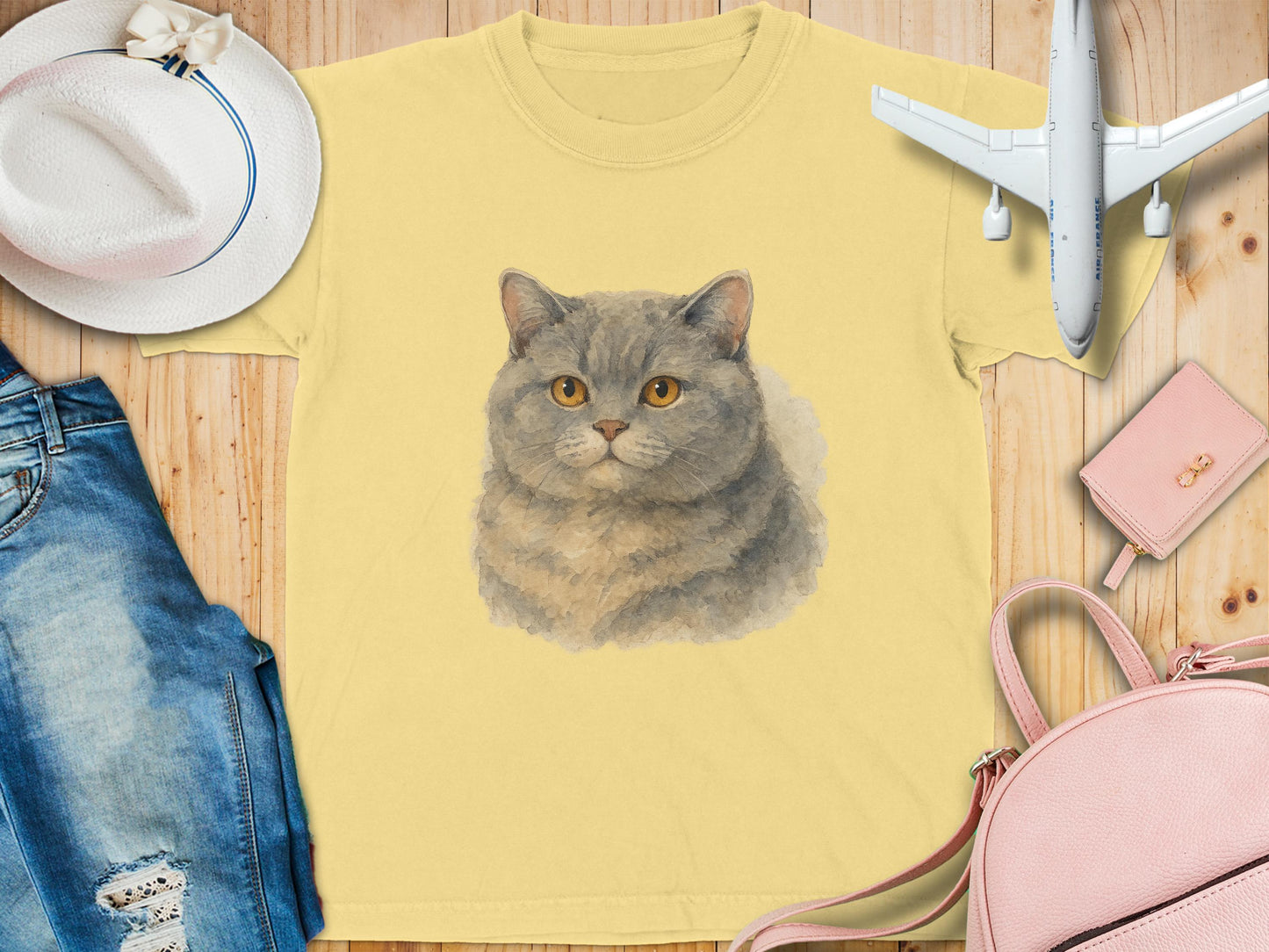 Cute Cat Illustration Graphic Tee Shirt product