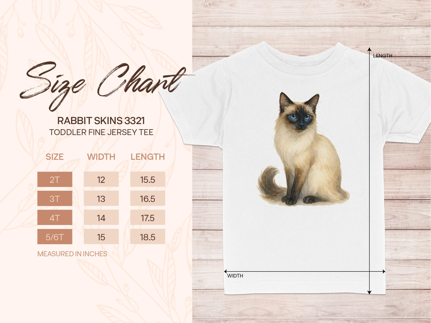 Charming Siamese Cat Printed Toddler Fine Jersey Tee product