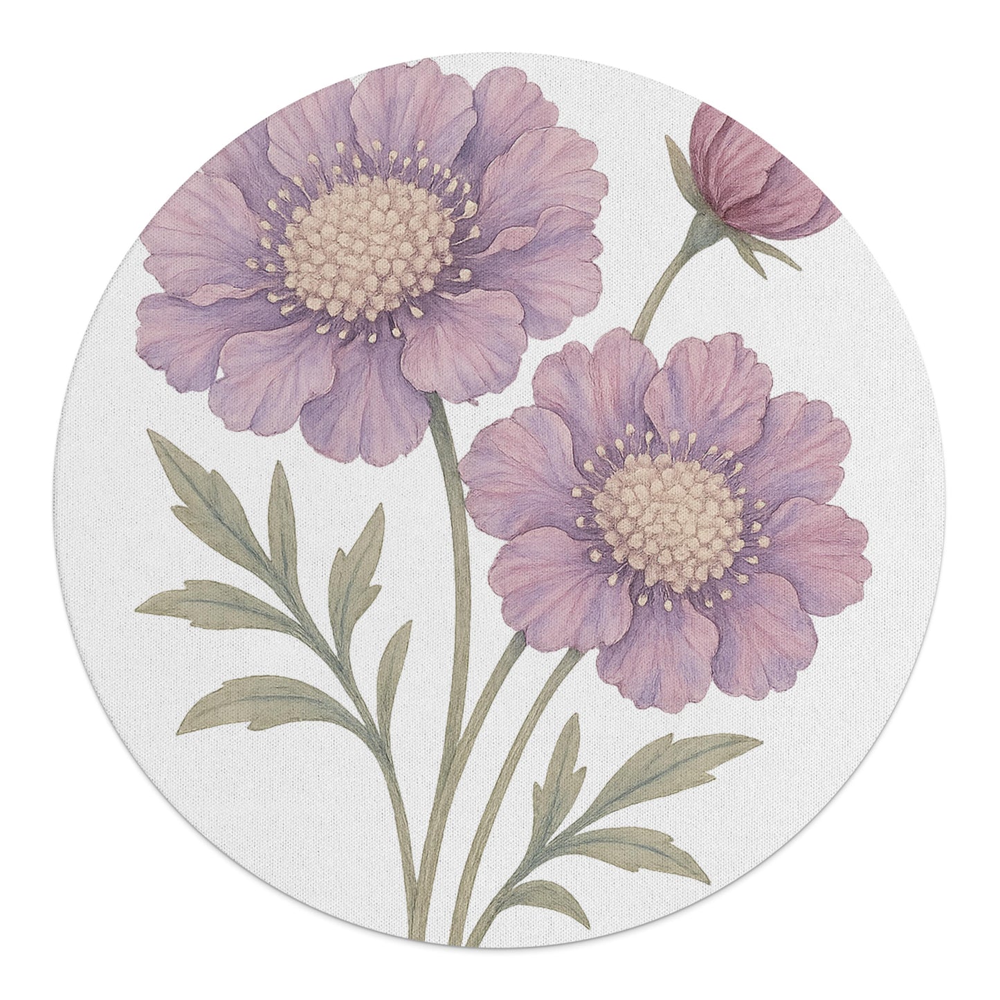 Purple Floral Round Decorative Floral Art product type