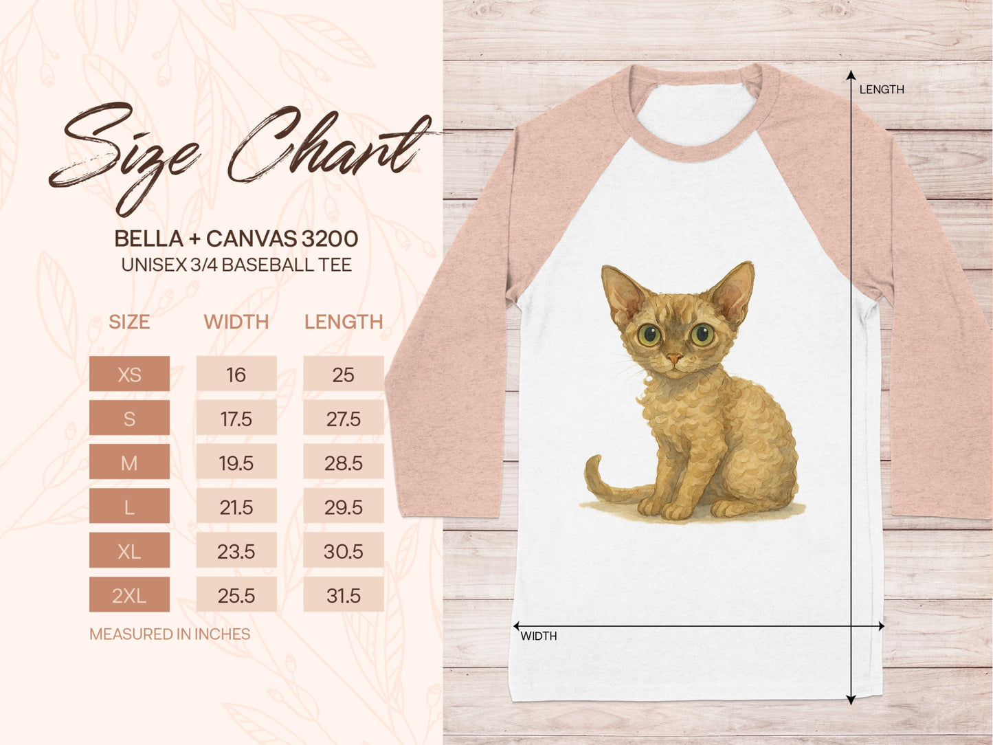 Cute Illustrated Kitten Unisex 3/4 Sleeve Baseball Tee product