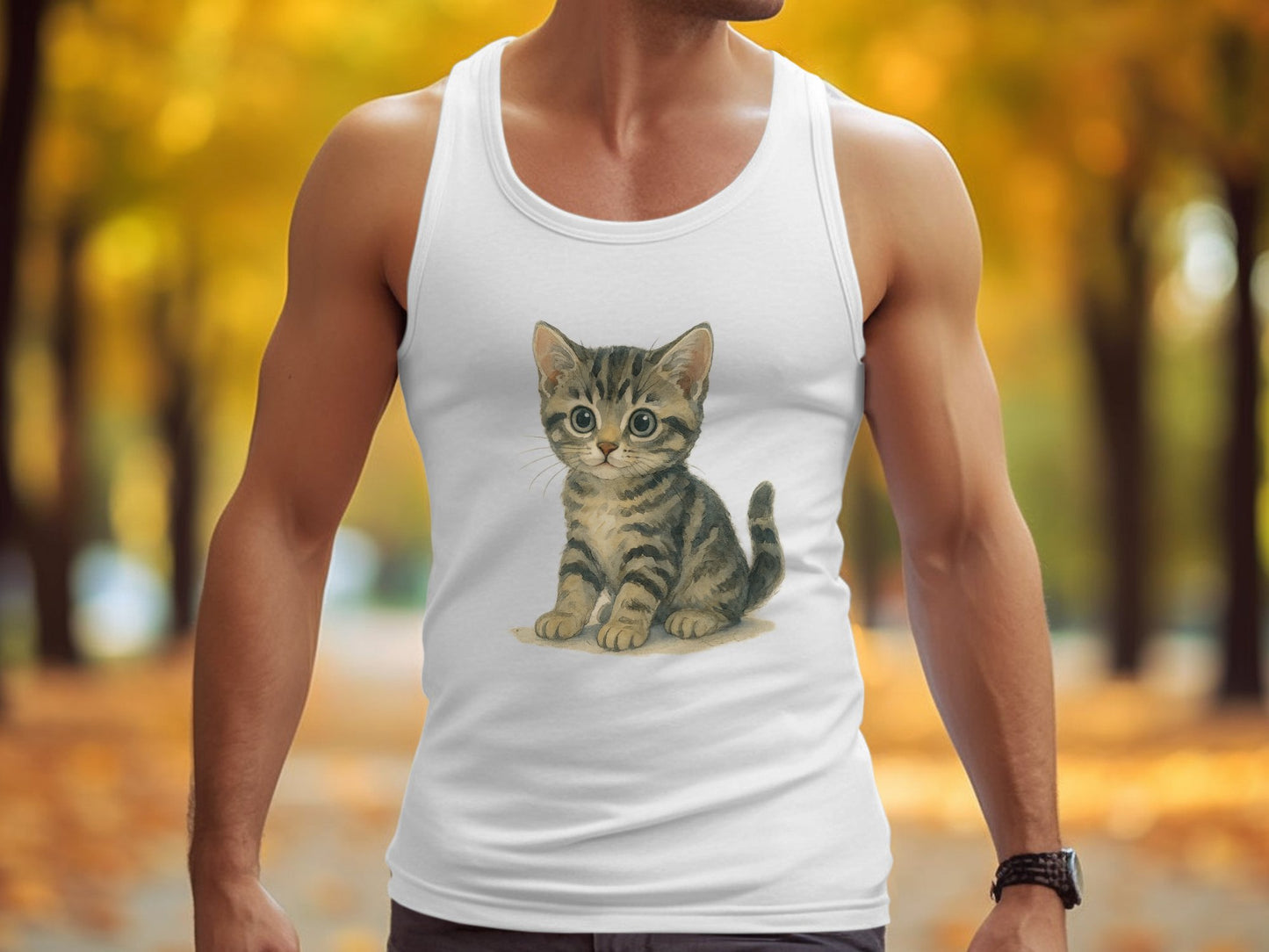 Cute Kitten Graphic Tank Top Casual Summer product type